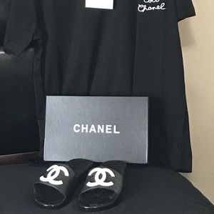 Bling Studded Slides with shirt